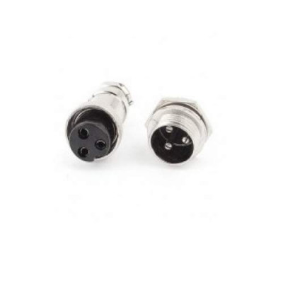 3 Pin Male/Female Metal Aviation Connector Plug