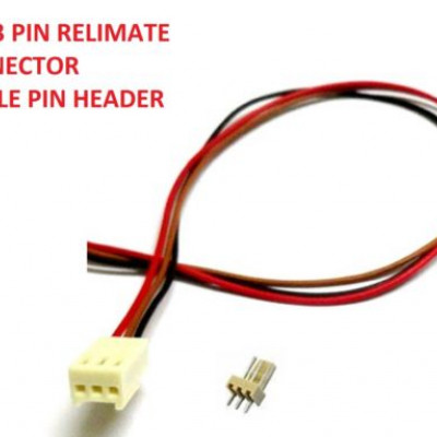 10PCS X 3 PIN POLARIZED WIRED RELIMATE CONNECTOR w MALE PIN 2.54mm PITCH 