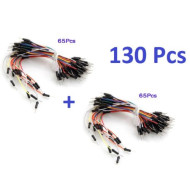 130 Pcs Male To Male Solderless Flexible Breadboard Jumper Cable Wires