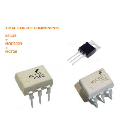 3PCS LOT X TRIAC BT136 + OPTOCOUPLER MOC3021 + MCT2E 