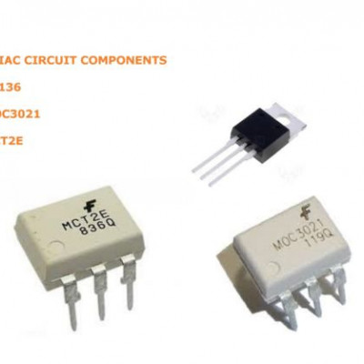 3PCS LOT X TRIAC BT136 + OPTOCOUPLER MOC3021 + MCT2E 