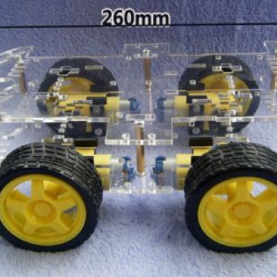 4Wd Robot Smart Car Chassis Kit Four Wheel Drive Dc 3V 5V 6V For Arduino