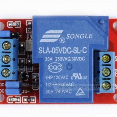5V 30A 1-Channel Relay Module w Optocoupler High Low Level Trigger 