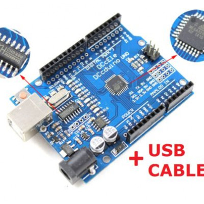 ARDUINO UNO R3 COMPATIBLE BOARD ATMEGA328P | CH340G | USB CABLE 