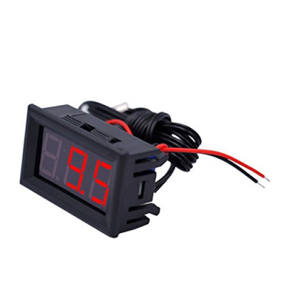 Red LED Temperature Meter -50~110 Degree C Detector Sensor Probe 12V Digital Thermometer Monitor Tester