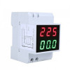 AC 80V to 300V AC 100Amp Digital AC Voltmeter Alternationg Voltage Current Meter DIN Rail Single Phase