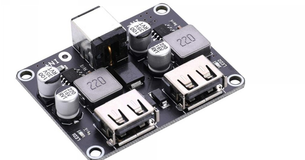 12V 24V to QC3.0 Fast Charge Dual USB Charging Board Step-Down Module