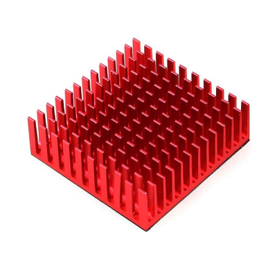  Aluminum Radiator IC Heat Sink Heat Sink 40 x 40 mm x 11 mm Red