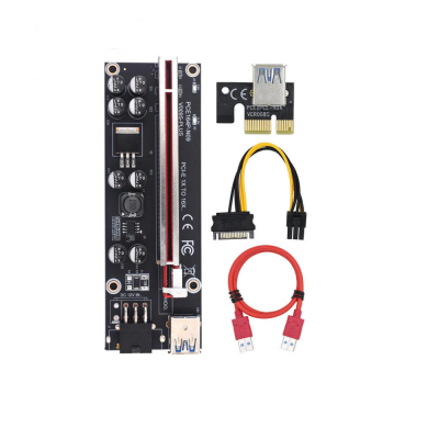 VER009S Plus PCI-E Riser Card 009S PCIE X1 To X16 6Pin Power 60CM USB 3.0 Cable For Graphics Card GPU Mining