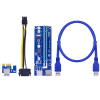 VER006C PCI-E Riser Card PCI Express PCIE 1X to 16X Extender Adapter USB 3.0 Cable SATA 6Pin Power for Mining 