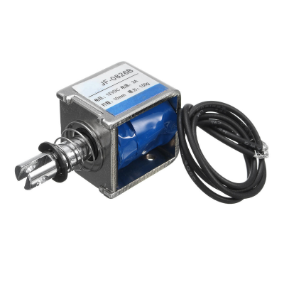 JF-0826B DC 12V 20N 10mm Stroke Push-Pull Type DC Solenoid Electromagnet Linear Motion