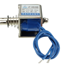 JF-0826B DC 24V 20N 10mm Stroke Push-Pull Type DC Solenoid Electromagnet Linear Motion