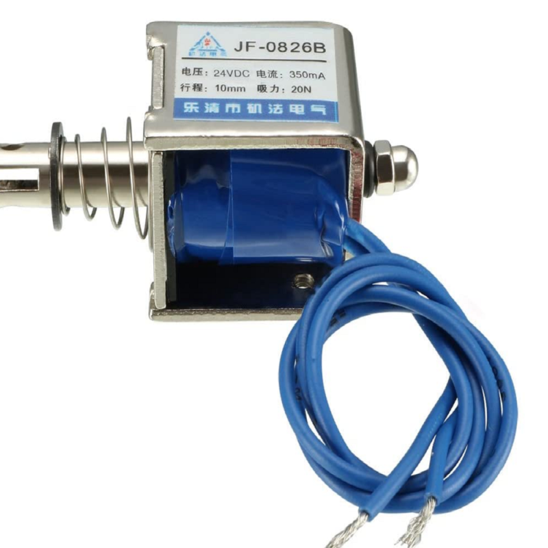 JF0826B DC 24V 20N 10mm Stroke PushPull Type DC Solenoid