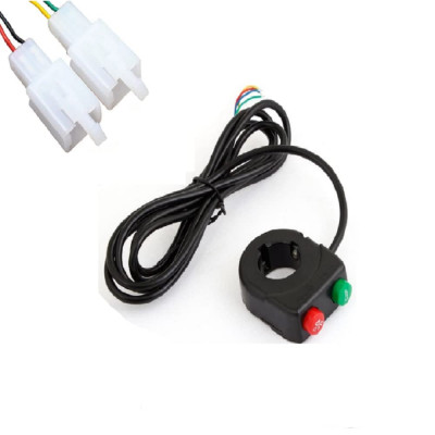 Horn Switch Light On/Off Button Electric Scooter Bicycle