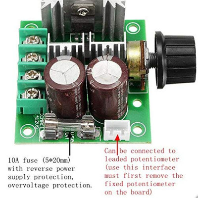DC 12V-40V 10A PWM Motor Speed Controller Speed Change Control Switch