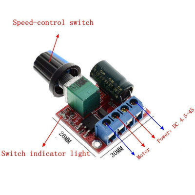 PWM DC Motor Controller 5V-35V 5A Switch Function LED dimmer Speed Control Module