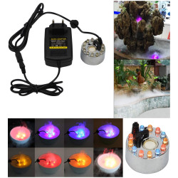 24V Color Changing Ultrasonic Mist Maker Fogger for Water Fountain Pond Atomizer Incubators Air Humidifier 12 LED With Adapter 24V Color Changing Ultrasonic Mist Maker Fogger for Water Fountain Pond Atomizer Incubators Air Humidifier 12 LED With Adapter