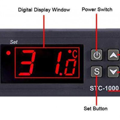 STC-1000 220V AC LCD Digital Thermostat Temperature Control Dual Relay HOT and Cold