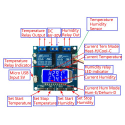 XY-TR01 XY TR01Temperature Humidity Controller for Incubator With Indicators Hygrometer Automatic XY-TR01 XY TR01Temperature Humidity Controller for Incubator With Indicators Hygrometer Automatic