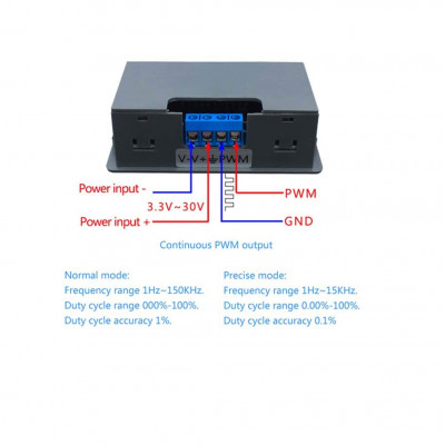 XY-KPWM PWM Signal Generator 1 Channel 1Hz-150KHz PWM Pulse Frequency Duty Cycle Adjustable Module LCD Display ON Off Button