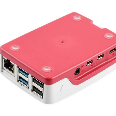 case case for Raspberry Pi 4 Pi4 Two-Part ABS Construction Red White