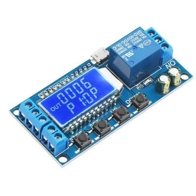 1 Channel 5V Delay Off Cycle Timer 0.01s-9999mins Trigger Delay Switching Relay Module with LCD Display with Micro USB Port