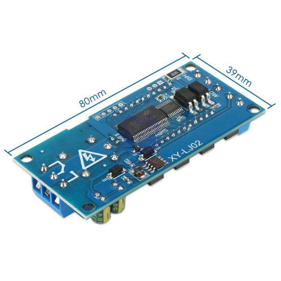 1 Channel 5V Delay Off Cycle Timer 0.01s-9999mins Trigger Delay Switching Relay Module with LCD Display with Micro USB Port