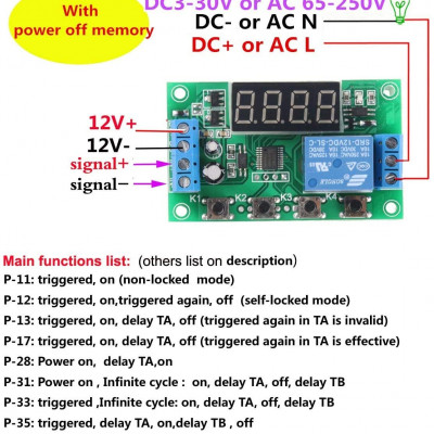 YYC-2S Multifunctional 4-Digit LED Display 0-999 Minute relay timer 24 MODE