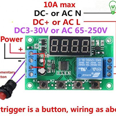 YYC-2S Multifunctional 4-Digit LED Display 0-999 Minute relay timer 24 MODE