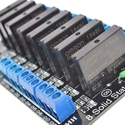 8 Channel 5V DC SSR Solid State Relay Module Low level trigger 250V 2A