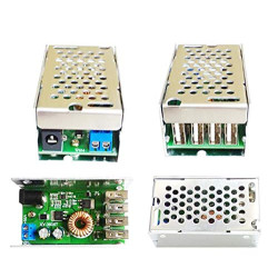 DC-DC Power Supply Module 24V/12V to 5V 5A Converter 4 USB Fast Charging