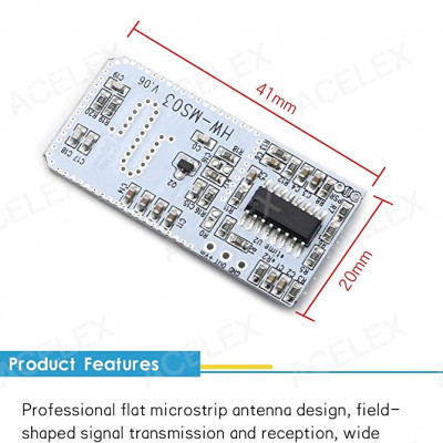 HW-MS03 High Performance Motion Sensor Radar Motion Sensor 2.4GHz to 5.8GHz