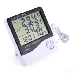HTC-2 HTC2 Thermohygrometer Single Temperature Large Screen with Alarm Clock HTC-2 HTC2 Thermohygrometer Single Temperature Large Screen with Alarm Clock