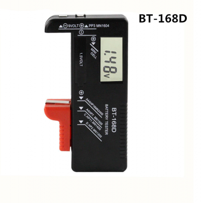 BT168D Digital Battery Capacity Tester for 9V 1.5V AA AAA Cell C D Batteries