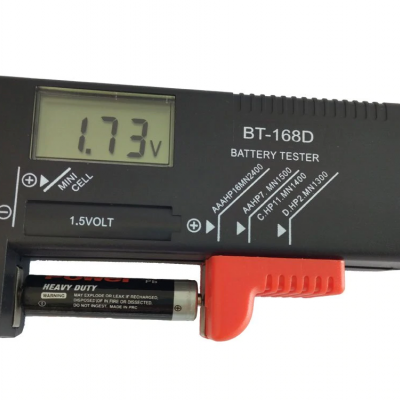 BT168D Digital Battery Capacity Tester for 9V 1.5V AA AAA Cell C D Batteries