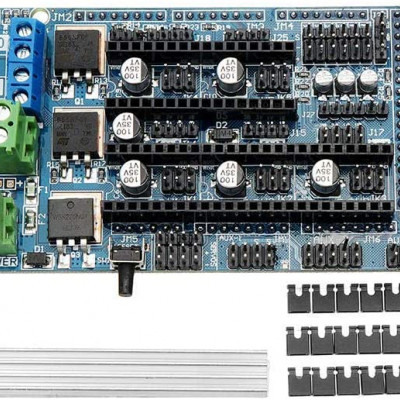 Upgraded Ramps 1.6 Based On Ramps 1.5 4-Layer Control Panel Mainboard Expansion Board for 3D Printer Parts