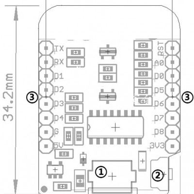 D1 Mini ESP8266 NodeMcu 4M Bytes Lua WiFi Development Board Base