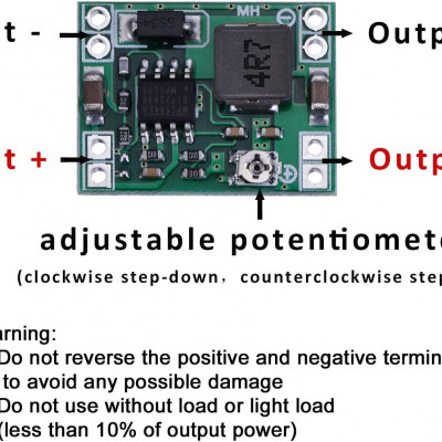 MP1584EN 3A Mini DC-DC Buck 24V to 12V 9V 5V 3V Adjustable Step Down Module Replace LM2596