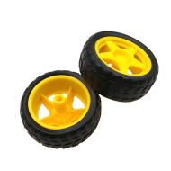 65 mm Rubber Tyre for TT Motor For Smart Robot Car  (1 Pc)