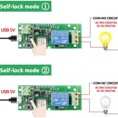 WiFi Relay USB DC 5V Relay Module Smart Home Wireless Switch Controller with APP