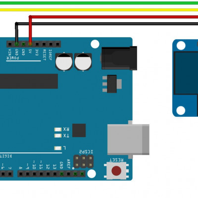 0.96 inch oled IIC I2C Serial blue Display Module 128X64 I2C SSD1306 12864 - Blue 