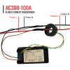 KWS-AC300 Digital Ampermeter Power Energy Voltmeter Ammeter AC 6 in 1 220V 110V 50V~300V 100A Volt Watt Kwh temperature Ammeter