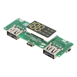 18650 lithium battery 2A 1A dual USB output with display boost module 18650 lithium battery 2A 1A dual USB output with display boost module