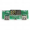 18650 lithium battery 2A 1A dual USB output with display boost module