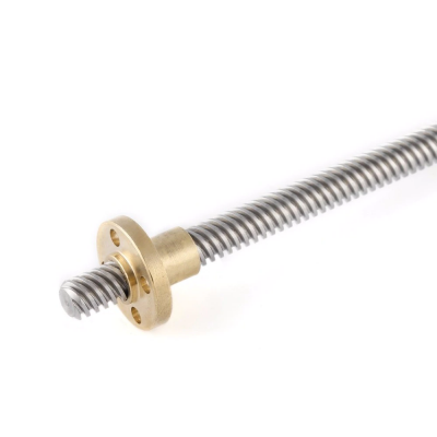 T8 Lead Screw OD 8mm Pitch 2mm Lead 2mm/8mm 300mm With Brass Nut For Reprap 3D Printer