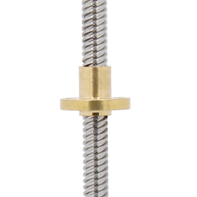 T8 Lead Screw OD 8mm Pitch 2mm Lead 2mm/8mm 300mm With Brass Nut For Reprap 3D Printer