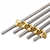 T8 Lead Screw OD 8mm Pitch 2mm Lead 2mm/8mm 300mm With Brass Nut For Reprap 3D Printer