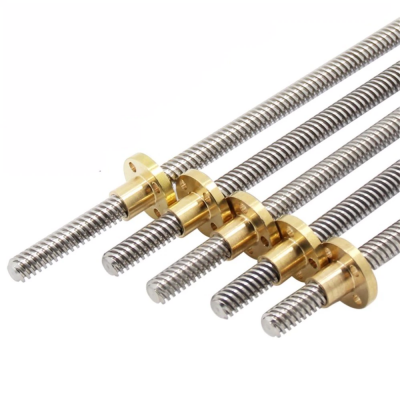 T8 Lead Screw OD 8mm Pitch 2mm Lead 2mm/8mm 300mm With Brass Nut For Reprap 3D Printer