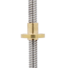 T8 Lead Screw OD 8mm Pitch 2mm Lead 2mm/8mm 400mm With Brass Nut For Reprap 3D Printer