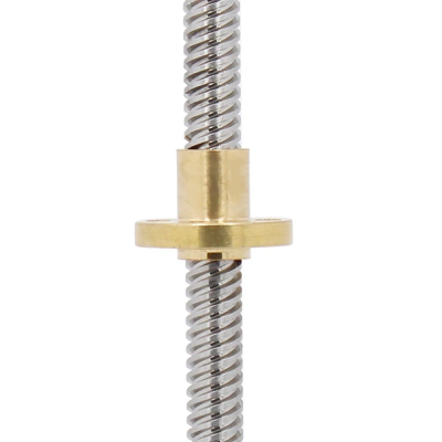 T8 Lead Screw OD 8mm Pitch 2mm Lead 2mm/8mm 400mm With Brass Nut For Reprap 3D Printer